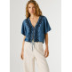 BLUSA FLUIDA MUJER PEPE JEANS CON DETALLES BORDADOS