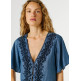 BLUSA FLUIDA MUJER PEPE JEANS CON DETALLES BORDADOS