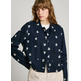 CAZADORA MUJER PEPE JEANS CON FLORES BORDADAS