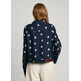 CAZADORA MUJER PEPE JEANS CON FLORES BORDADAS