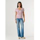 CAMISETA MUJER  PEPE JEANS MEGAN V NECK STRIPED