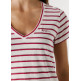 CAMISETA MUJER  PEPE JEANS MEGAN V NECK STRIPED