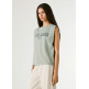 CAMISETA SIN MANGAS MUJER PEPE JEANS LOGO CALADO