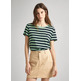 CAMISETA FIT REGULAR A RAYAS MUJER PEPE JEANS