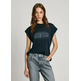 CAMISETA MUJER PEPE JEANS LOGO STRASS FIT BOXY