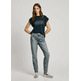 CAMISETA MUJER PEPE JEANS LOGO STRASS FIT BOXY