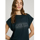 CAMISETA MUJER PEPE JEANS LOGO STRASS FIT BOXY