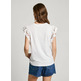 CAMISETA MUJER PEPE JEANS MANGAS BORDADAS