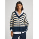 JERSEY CUELLO PICO RAYAS MUJER PEPE JEANS DEBBIE