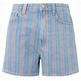 PANTALÓN CORTO MUJER PEPE JEANS A-LINE SHORT UHW STRIPE
