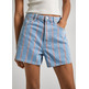 PANTALÓN CORTO MUJER PEPE JEANS A-LINE SHORT UHW STRIPE