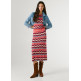 FALDA LARGA MUJER PEPE JEANS RAYAS ZIG ZAG