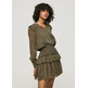 VESTIDO CORTO CON GOMA EN CINTURA MUJER PEPE JEANS LARA