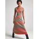 VESTIDO LARGO PUNTO CANALÉ RAYAS MUJER PEPE JEANS
