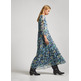 VESTIDO LARGO CHIFÓN CON FLORES MUJER PEPE JEANS