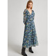 VESTIDO LARGO CHIFÓN CON FLORES MUJER PEPE JEANS