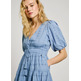 VESTIDO CORTO MUJER PEPE JEANS MANGAS ABULLONADAS