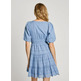 VESTIDO CORTO MUJER PEPE JEANS MANGAS ABULLONADAS