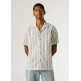 CAMISA DE RAYAS HOMBRE PEPE JEANS CON CUELLO CUBANO