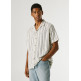 CAMISA DE RAYAS HOMBRE PEPE JEANS CON CUELLO CUBANO