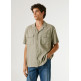 CAMISA DE LINO HOMBRE PEPE JEANS CON CUELLO CUBANO