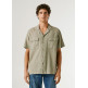 CAMISA DE LINO HOMBRE PEPE JEANS CON CUELLO CUBANO