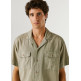CAMISA DE LINO HOMBRE PEPE JEANS CON CUELLO CUBANO