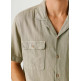 CAMISA DE LINO HOMBRE PEPE JEANS CON CUELLO CUBANO