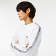 SUDADERA EN FRANELA CON RAYA Y LOGO HOMBRE LACOSTE