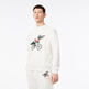 SUDADERA ESTAMPADA EN FELPA DE ALGODÓN ECOLÓGICO HOMBRE LACOSTE X NETFLIX