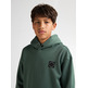 SUDADERA CON CAPUCHA NIÑO PETROL INDUSTRIES CON LOGO BORDADO