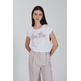 CAMISETA MUJER YESZEE LOGO CON MOTIVO FLORAL