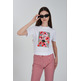 CAMISETA MUJER YES ZEE T-SHIRT DONNA CORTA, GIROCOLLO