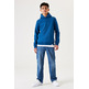 SUDADERA CON CAPUCHA NIÑO GARCIA JEANS TEXTO RELIEVE