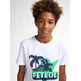 CAMISETA NIÑO PETROL INDUSTRIES ESTAMPADO PALMERAS