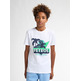CAMISETA NIÑO PETROL INDUSTRIES ESTAMPADO PALMERAS