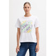 CAMISETA MUJER  PEPE JEANS LOGO ESTAMPADO MULTICOLOR