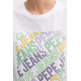 CAMISETA MUJER  PEPE JEANS LOGO ESTAMPADO MULTICOLOR