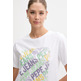 CAMISETA MUJER  PEPE JEANS LOGO ESTAMPADO MULTICOLOR