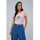 CAMISETA MUJER SALSA JEANS ESTAMPADO FLORAL Y LENTEJUELAS