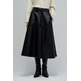FALDA MIDI MUJER SALSA JEANS EFECTO PIEL CON CINTURON
