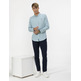HOMBRE CAMISA POPELIN CUELLO BOTON CU AZULMULT