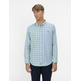 HOMBRE CAMISA POPELIN CUELLO BOTON CU AZULMULT