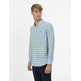 HOMBRE CAMISA POPELIN CUELLO BOTON CU AZULMULT