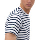 HOMBRE CAMISETA RAYAS NAUTICAS FLUOR BLANCO P