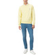 HOMBRE SUDADERA BÁSICA BORDADO A CONT AMARILLO