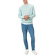 HOMBRE SUDADERA BÁSICA BORDADO A CONT AZUL TUR