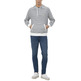 HOMBRE SUDADERA CAPUCHA RAYAS BORDADO BLANCO P