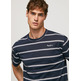 CAMISETA ESTAMPADA A RAYAS HOMBRE PEPE JEANS TROY