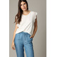 BLUSA MUJER DEELUXE CON VOLANTES CALADOS